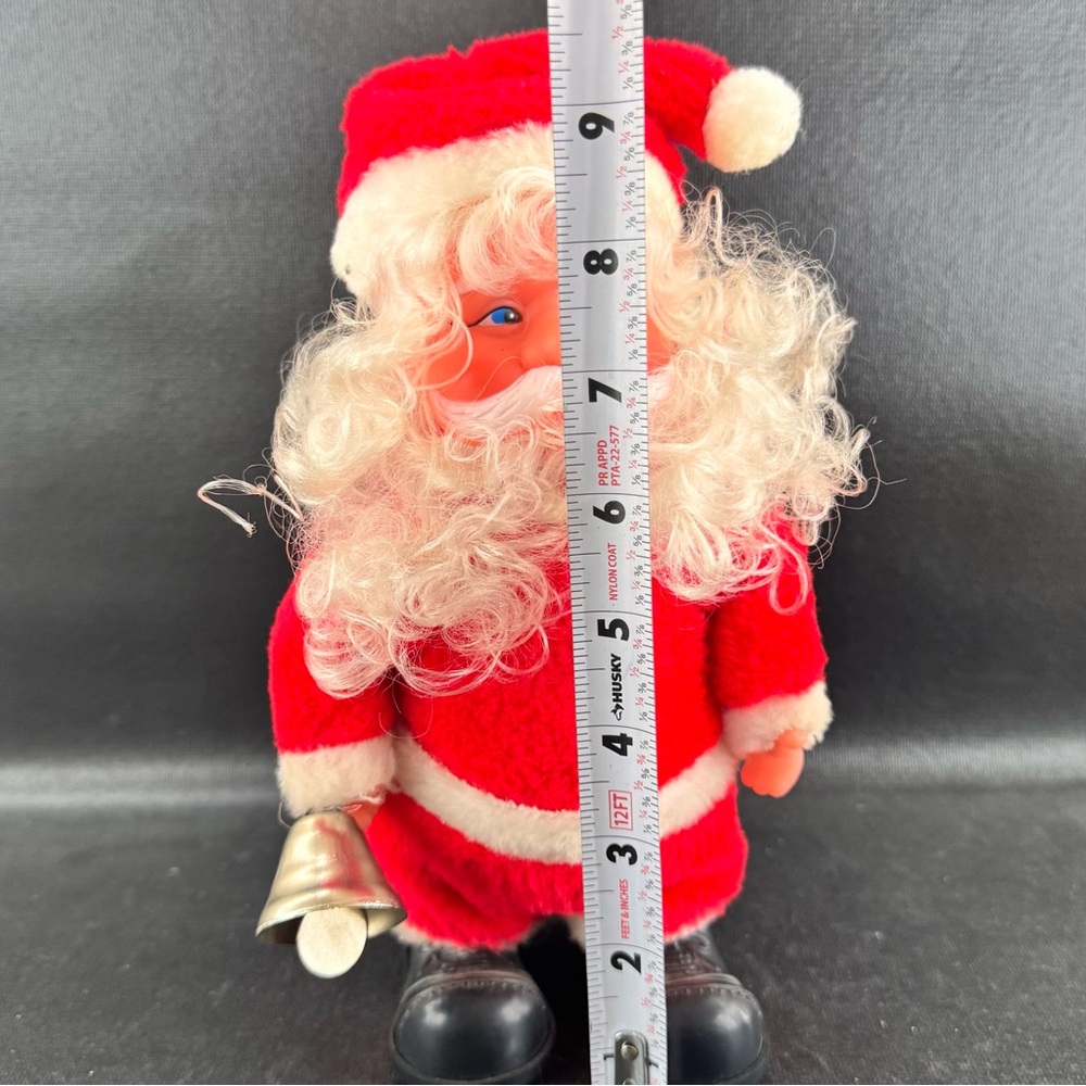 Vintage Bell Ringing Walking Musical Santa Claus Decor Tested/Works - Picture 7 of 7